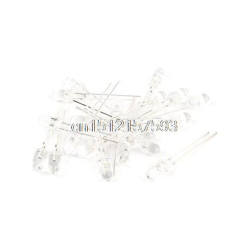 20 Pcs Clear 5mm Round Head Photodiode Photosensitive Light Sensitive Diodes