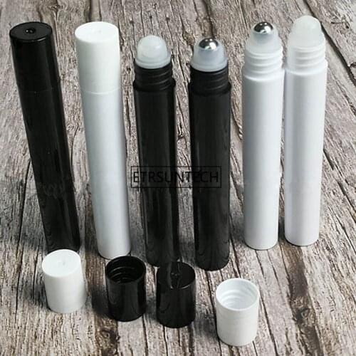 300pcs 10ml Roll On Roller Bottle for Essential Oils Mini Perfume Bottle Storage Deodorant Container with metal ball F2925