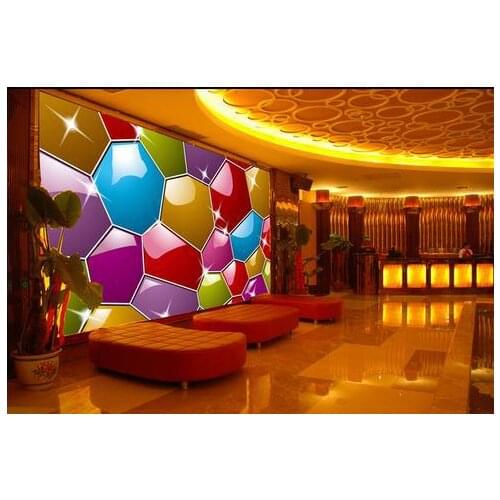 3d wallpaper custom Non-woven Vector dazzle colour stereo color piece decorated background wallpaper
