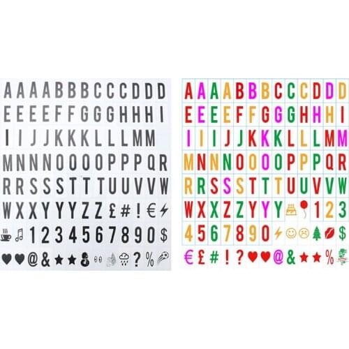 65.4x35mm Cinematic Lightbox Replacement Letters & Numbers Signs for A4 Light Up Letter Box Sign Message Board Black 104pcs