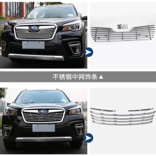 ABS Chrome Car Front Bumper Mesh Grille Article Decoration Around Trim Racing Grills For Subaru Forester 2019 2020