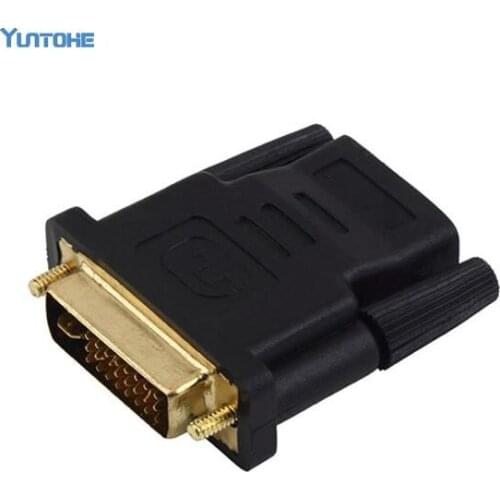 DVI 24+1 Male To HDMI-compatible Female Gold Converter Adapter 100pcs/lot