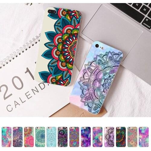 FHNBLJ Mandalas Flower Phone Case for iPhone 11 12 pro XS MAX 8 7 6 6S Plus X 5S SE 2020 XR cover