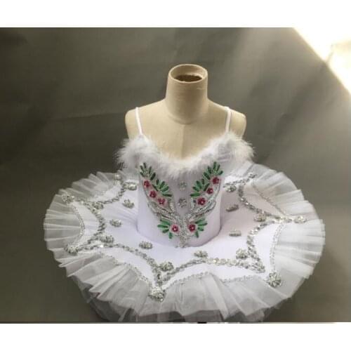 Children Ballet Tutus White Girls Gymnastics Dance Dress Swan Lake Dress