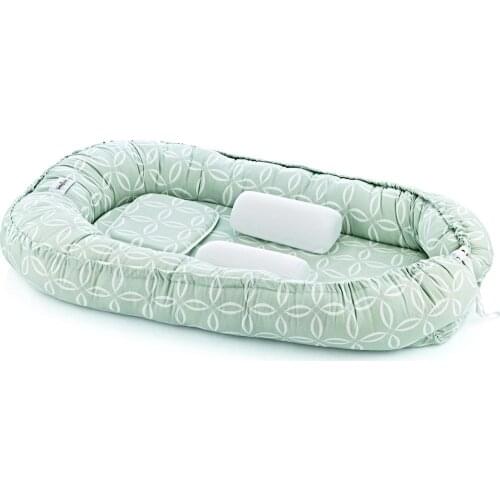 Baby Nest Bed Portable Crib Travel Bed Infant Toddler Cotton Cradle for Newborn Bassinet Bumper Cocoon Bed