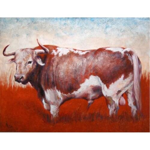 Diy diamond painting cow animal full square round drill diamond embroidery rhinestone 5D diamond mosaic needlework decor AA1767