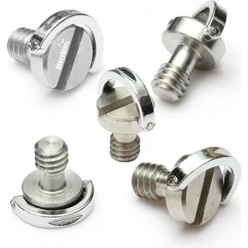 GloryStar 50pcs Camera Tripod Captive 1/4 Inch Folding D-Ring Adapter Screw Cam Tripod Monopod Quick Release Plate for Camera