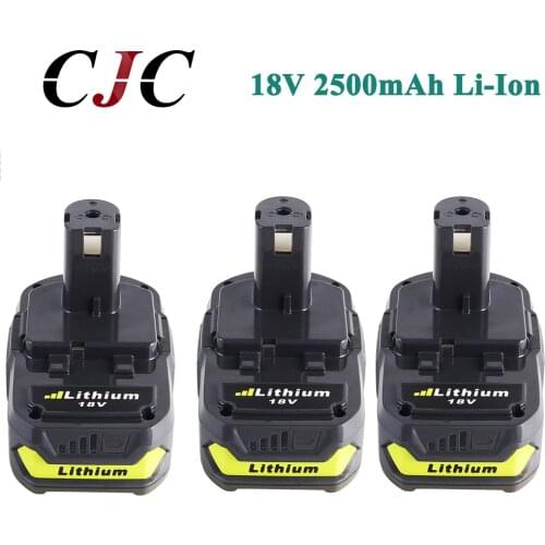 Eleoption 3x 18V 2500mAh Li-Ion Rechargeable Battery For Ryobi RB18L25 One Plus for power tools replace P103 P104 P105 P108