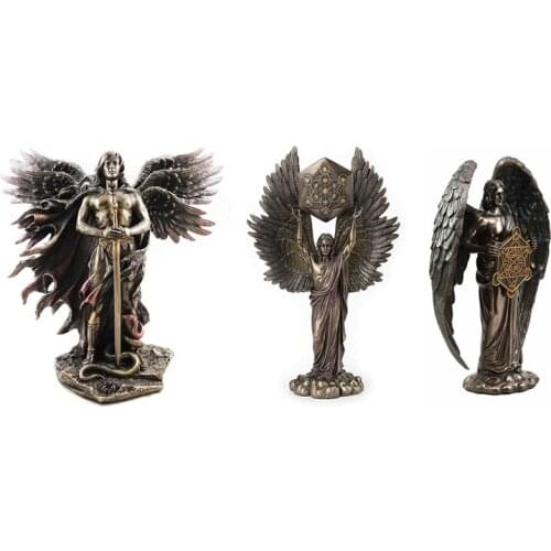 Metatron Bronzed Seraphim Six-Winged Guardian Angel Statues Home Decoration Also A Great Gift for Your Friends