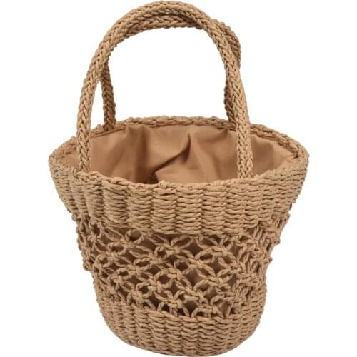 Fashion Beach Handbags Ladies Hand Bag Tote Travel Clutch Bohemian Hollow Straw Bag Women Summer Wicker Basket Bag