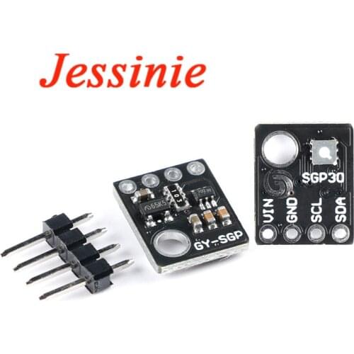 2pcs SGP30 Gas Sensor Module Air Quality TVOC eCO2 Carbon Dioxide Measurement GY-SGP30 Formaldehyde Air Detector 3.3V 5V IIC