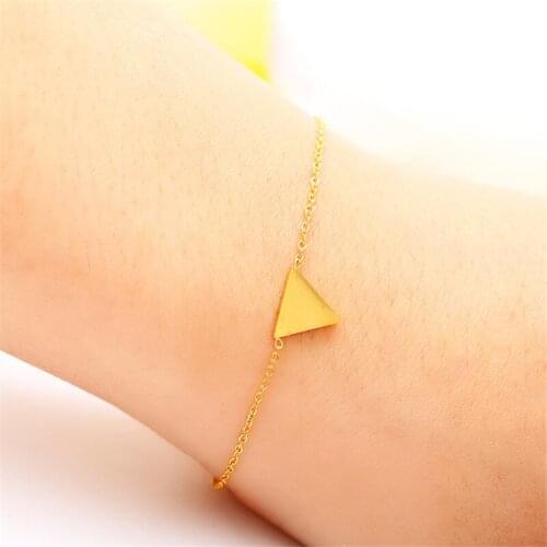 2020 New Gold silver chain Stainless Steel bracelet triangle unlimited bar Bracelet Charm Bracelet