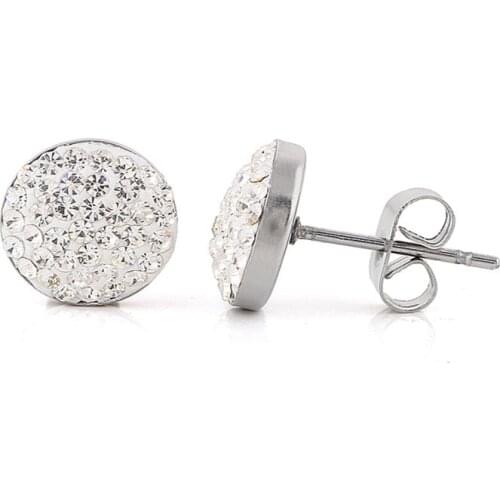 2021 New Fashion OL Style Creative Inlaid Zircon Round Earrings Crystal from Austrian Fit Women and female For Party