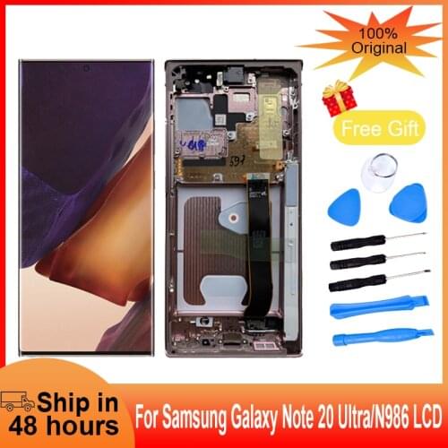 New Original LCD Screen For Samsung Galaxy Note 20 Ultra SM-N986B With Frame For Samsung Note 20U Mobile phone Lcd Display