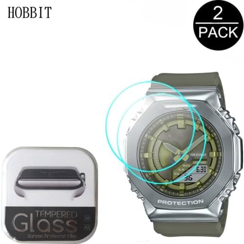 2PCS Transparent Protective Film For Casio G-SHOCK GM-S2100PG GM-S2100B GM-S2100 GM-2100N GM-2100B SmartWatch Tempered Glass