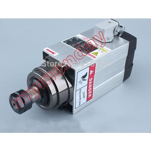 CNC Air Cooling 1.5 KW ER20 220v / 380v Square Spindle motor Wood Working Air Cooled Spindle Motor 4 bearings 95*82-1.5