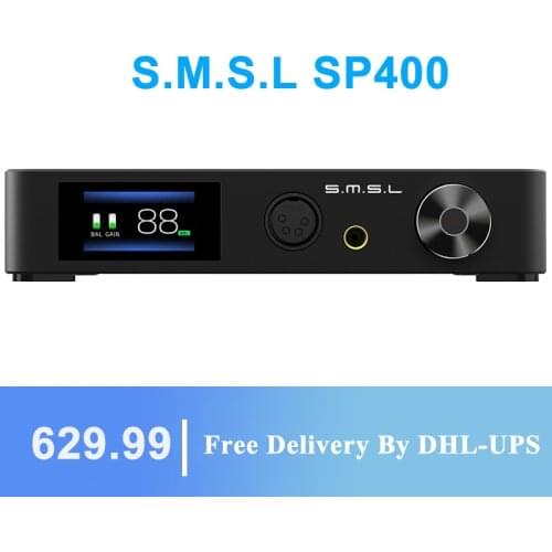 SMSL SP400 Full Balanced THX AAA 888 6.5mm SE Out XLR RCA Headphone Amplifier