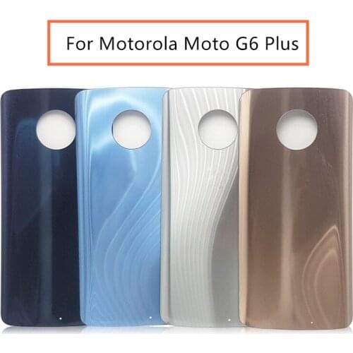 For Motorola Moto G6 Plus Glass Battery Door Case Back Cover Rear Phone Housing Case For Moto G6 Plus Replacement Parts