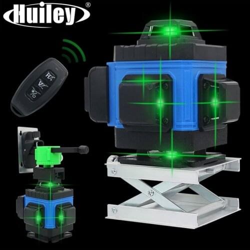 Smart Laser Level 3D Green 16 Lines Self-leveling Line Laser Remote Control Lifting Platform Bracket Construction Decoration