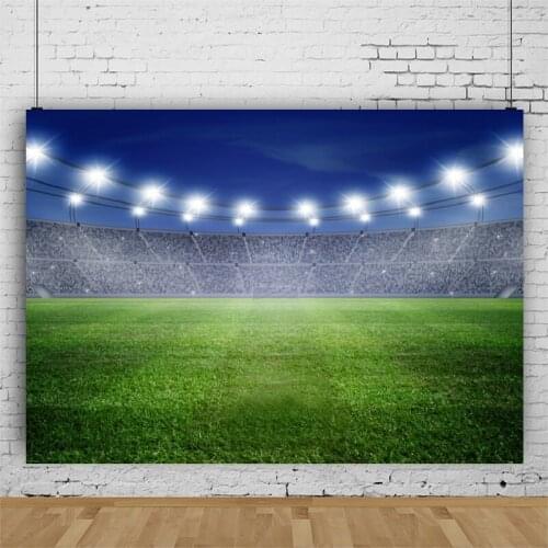 Open-air Football Field Vinyl Background Backdrop Props Boys Birthday Portrait Photography Decors Video Photocall