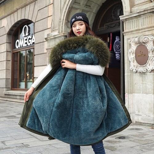2021 New Cotton Thicken Warm Winter Jacket Coat Women Casual Parka Winter Clothes Fur Lining Hooded Parka Mujer Coats
