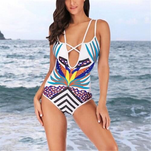 Women Swimsuit Floral Bikini Plus Size Swimwear Push Up Padded One Piece Swimsuit Bathing Suit Ladies Beachwear Swimwear Biquini