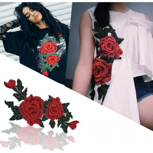 1Pc Flower Embroidered Sew on Patches for Clothing Jackets Dress Apparel Accessories Badges for Clothes Sewing Patch Applique