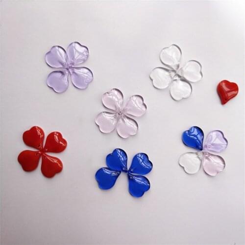 10pcs Crystal Small Peach Heart Lampwork Beads Czech Petal Glass Bead for Jewelry Making Accessory DIY Earring Necklace Bracelet