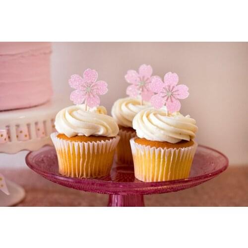 10pcs/Cake dessert insert card cherry blossom birthday cake card insert cake decoration card wedding decoration cake topper