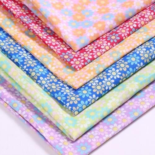 100*150cm Floral Poplin Sewing Fabric Crafts Summer Apparel Dress Patchwork Fabric for Hair Bow Sewing Tissue Cloth