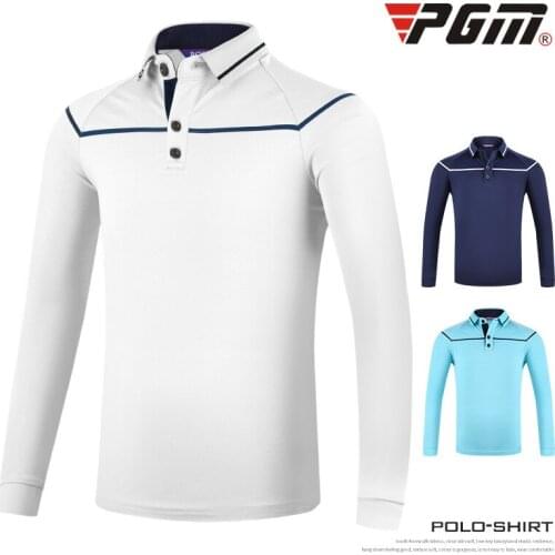 2020 New PGM 3-15Year Big Kids Boys Golf Shirts Autumn Winter Breathable Warm Teenager Kids Comfortable Long Sleeve Shirts