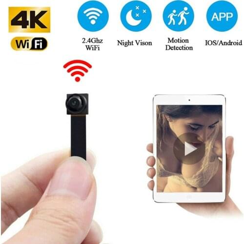 4K DIY Portable WiFi IP Mini Camera P2P Wireless HD Micro webcam Camcorder Video Recorder Support Remote View TF card