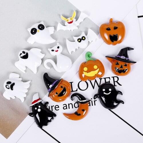 5 pcs/lot Halloween Resin Cabochon Flatback Embellishments Decoration Scrapbook Craft Halloween decorations