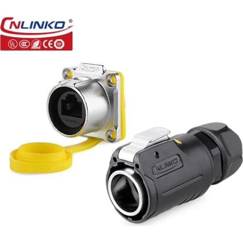 8 Pin M24 PBT Material RJ45 Male Female Connector With IP67 Electrical rj45 Connector for Ethernet Plug And Socket