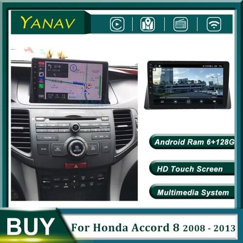 Car Radio GPS Navigation For Honda Accord 8 2008 - 2013 Android Stereo Receiver Car Video HD Touch Screen Multimedia MP3 Player