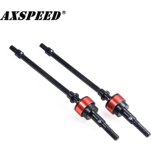 AXSPEED Steel Front Axle CVD Drive Shaft for 1/10 RC Rock Crawler Car Axial SCX10 Drive Shaft Upgrade Parts