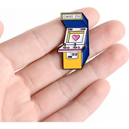 Game On Enamel pins Retro Cartoon Kawaii cute Street Arcade game Brooches badges lapel pin For bag hat jackets gifts