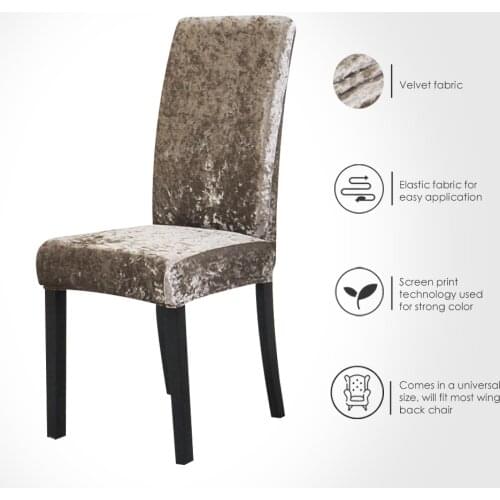 Stretch Chair Cover for Dining Room Spandex Solid Chair cover Elastic Slipcover for Chairs funda silla