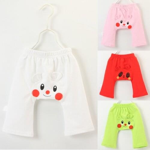 Hooyi Baby PP Pants 100% Cotton Cartoon Boy Trousers Bear Children Harem Pant Newborn Clothes Infant Underpants Girls Leggings