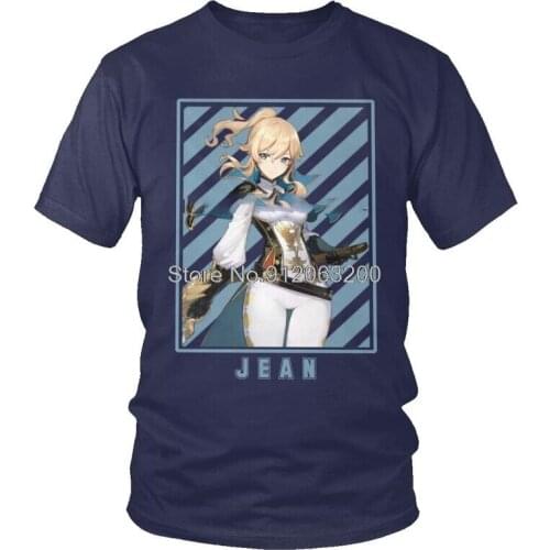 Tvoe Jean Genshin Impact Anime Tshirts Men Graphic Tees Top Cotton T Shirt Short Sleeve Game T-shirts Gift Streetwear