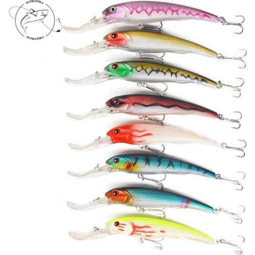 8Pcs/lot 16.5cm 26.8g Isca Artificial Wobblers Minnow Fishing Bait Lures Hard Lure With 6# Hook For River Sea Fishing Tackle