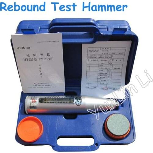 Concrete Rebound Schmidt Hammer Tester 10~60Mpa Resiliometer Test Meter High Polymer Material Resiliometer Testing Tool HT-225B