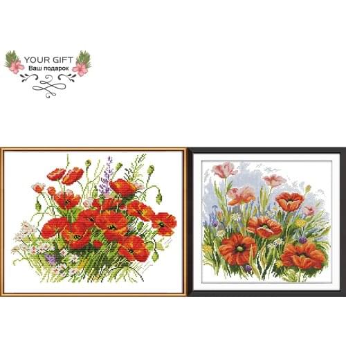 Your Gift H773 H775 14CT 11CT Counted and Stamped Home Decor Beautiful Flowers Needlework Needlepoint Cross Stitch kits
