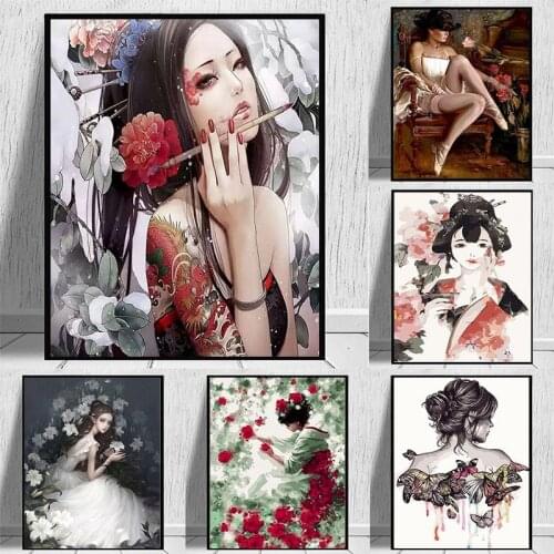 GATYZTORY Painting By Numbers Ancient beauty Picture Drawing On Canvas Acrylic Paints Coloring By Numbers Home Decor