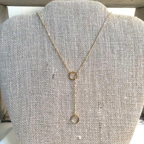 Creative Women Fashion Necklace Ladies Popular Style Love Simple Loop Pendant Necklace Sweaters Clothing Accessories jewelry