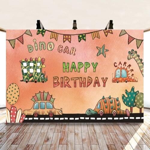 Creative Dinosaur Paradise Kids Love Cartoon Backdrops Birthday Party Photo Background Decoration for Photography Props