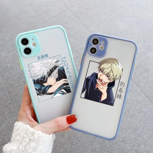 Fashion Jujutsu Kaisen Yuji Itadori Fushiguro Megumi Phone Case for Iphone 12 11 Pro X XS Max XR 7 8Plus SE2 Soft Bumper Cover
