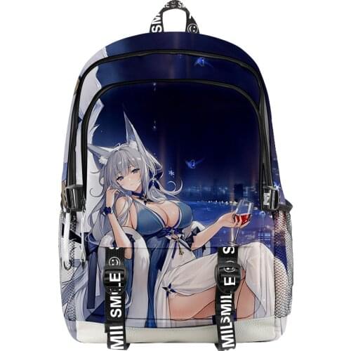 2021 Game Azur Lane 3D Printing Men Women Backpack Oxford School Bag Hip Hop Style Teenager Girl Child Bag Travel Backpack