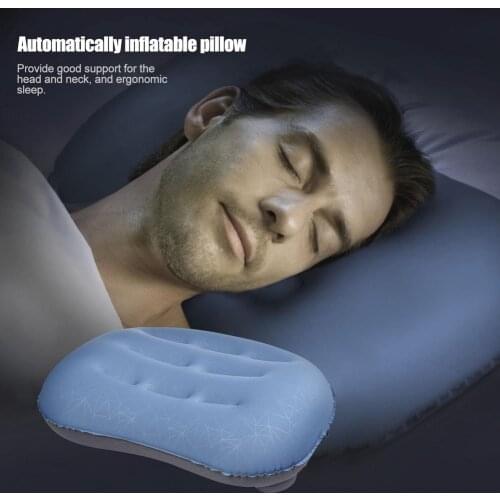 Portable Inflatable Air Pillow TPU Camping Trip Nap Neck Pillow For Outdoor Travel Aircraft Sleeping Soft Neck Pillows