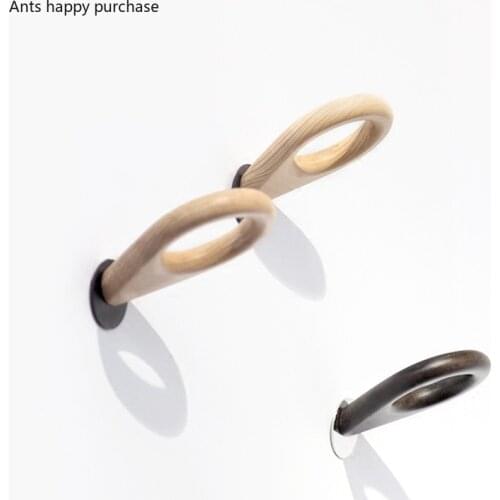 Wall-mounted Wooden Hook Decorative Hooks Wall Coat Hat Hooks Hanger Wall Hanging Storage Rack Home Decoration Crafts Hook Up